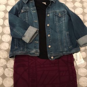 NWT Cassie pencil skirt Purple on purple patterned